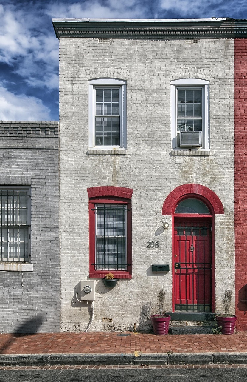 row house, washington d c, city, cities, urban, home, residence, architecture, gray home, row house, row house, row house, row house, row house